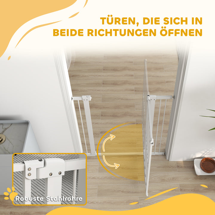 Hundesikkerhedsgitter, 76-104 cm spærregitter uden boring, trappegitter