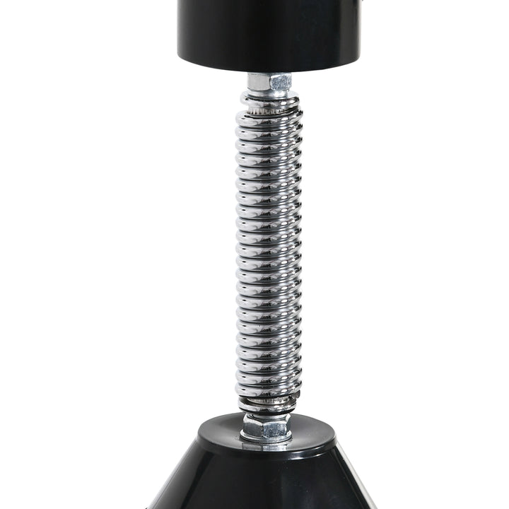 Boksestativ med speedball og reflexstang, vægmonteret, højdejusterbar, sort/rød