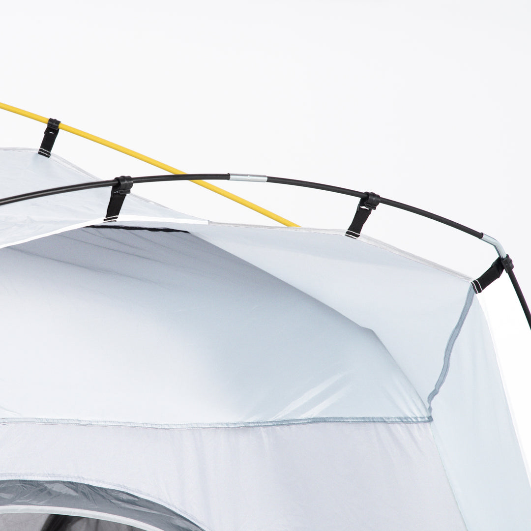 Pop up dome-telt til 4 personer, let, robust, vandtæt, uv 50+ med kroge, dør, vindue, teltbund