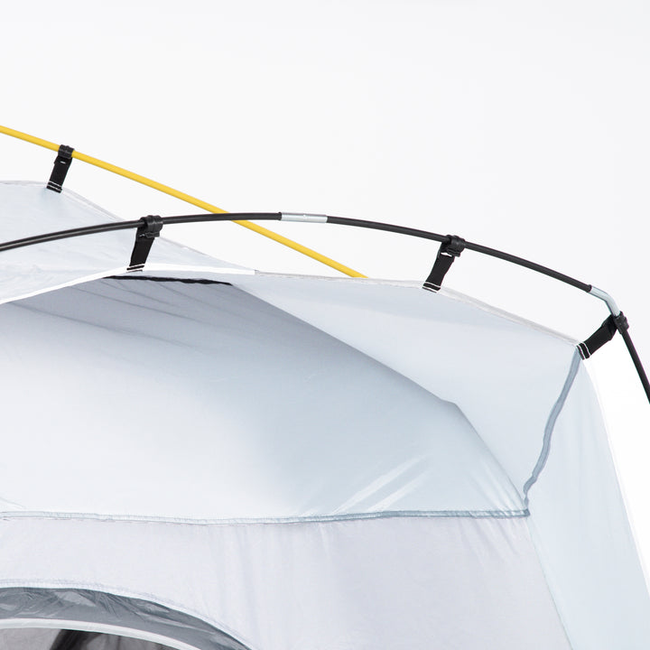 Pop up dome-telt til 4 personer, let, robust, vandtæt, uv 50+ med kroge, dør, vindue, teltbund