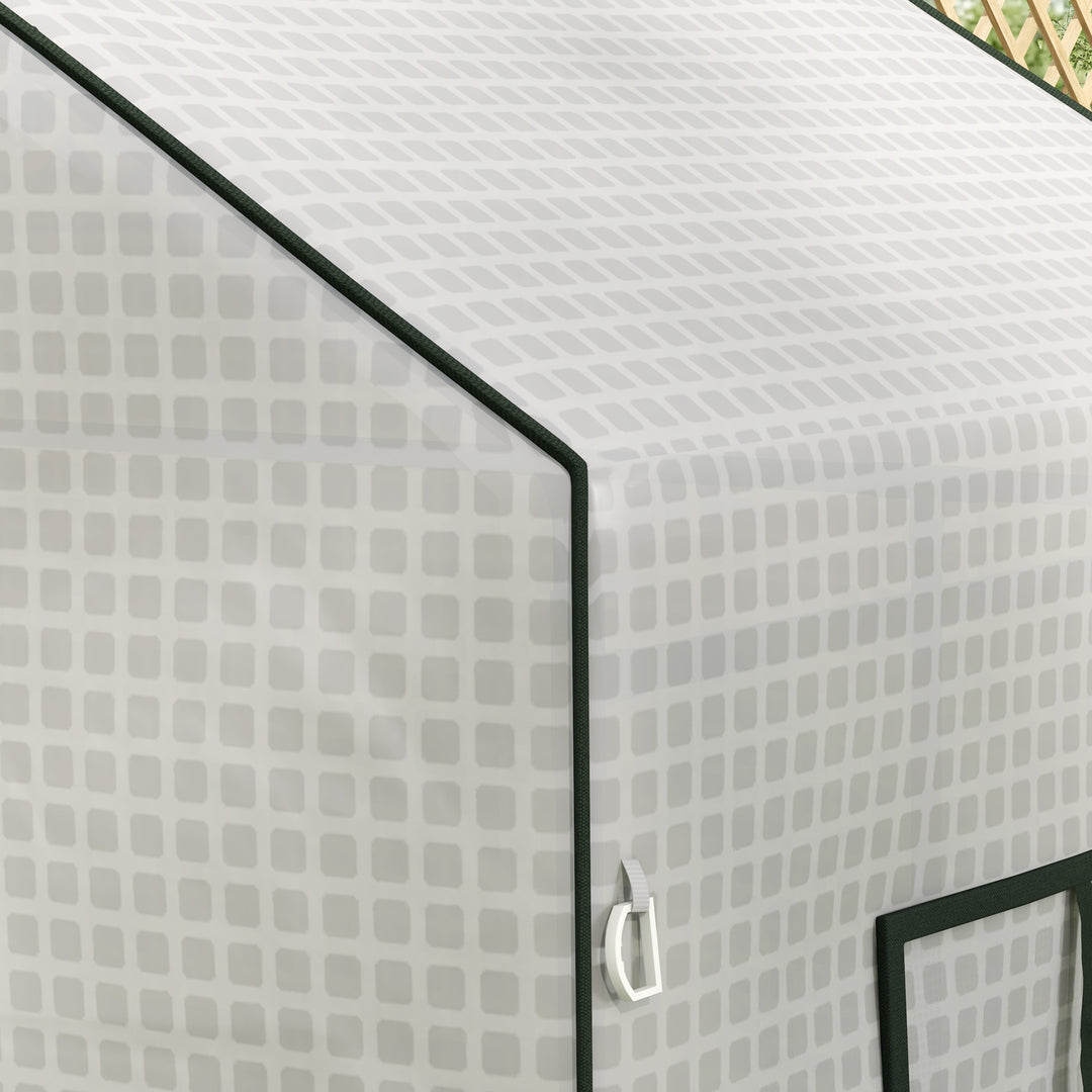 Udskiftningsfilm til drivhus med uv-beskyttelse, rulledør, sidevindue, 140 x 73 x 190 cm, hvid