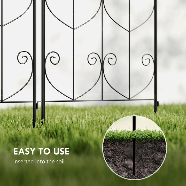 Espalier til klatreplanter med fugle, 2-pak, haveespalier til grøntsager, slyngplanter, blomster, metal, 50 x 150 cm, sort