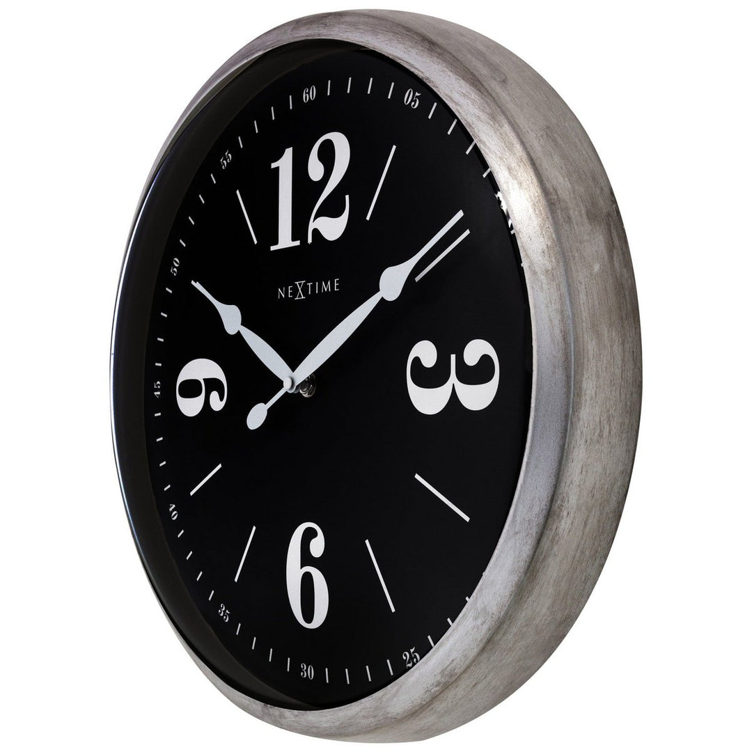 Vægur 39cm - Lydløs - Hvid - Metal - "Classic"