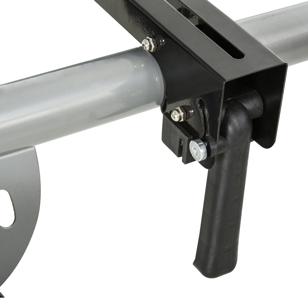 Bundramme til geringssave, arbejdsbord til gerings- og tværsave, savramme, geringssav, stål, sort + sølv, sideforlænger 123,5-245 cm