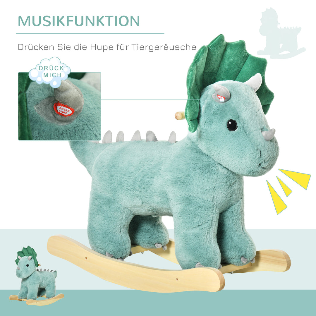 Børnegynge, gyngehest, mørkegrøn 64 x 30 x 54 cm