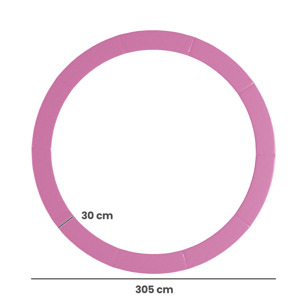 Reservekantbetræk til trampoliner, vandtæt, rivefast, Ø305 cm, pink