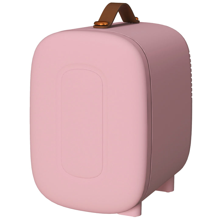 Minikøleskab beauty fridge, 4 l kapacitet, 20 x 26 x 28 cm, lyserød