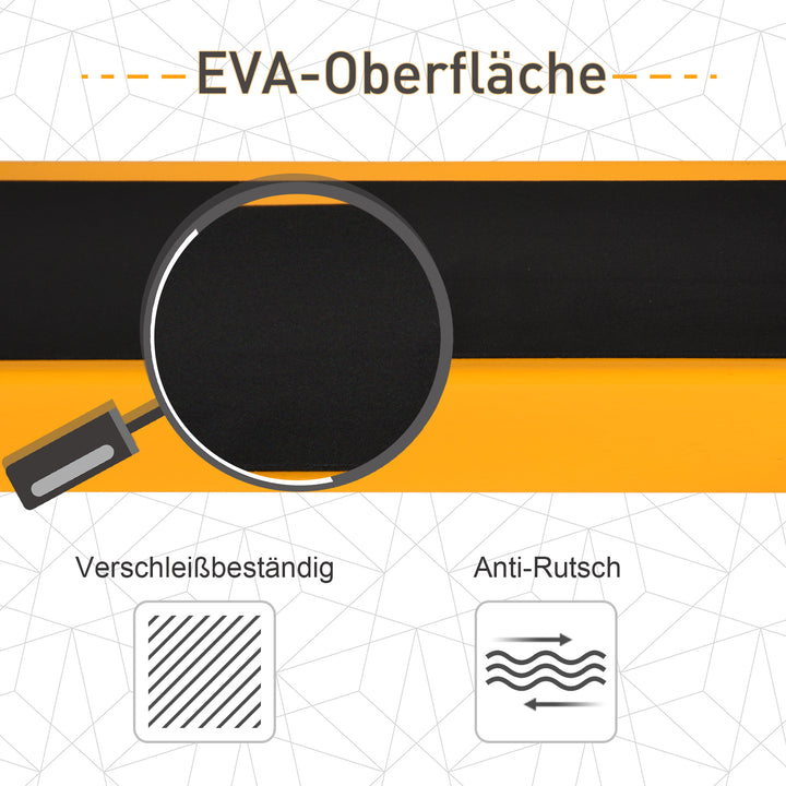 Arbejdsbænk, savbukke, donkraft, sammenklappelig, skridsikker, stål, orange, sort, 99,5 x 50 x 78 cm, belastningsevne 125 kg