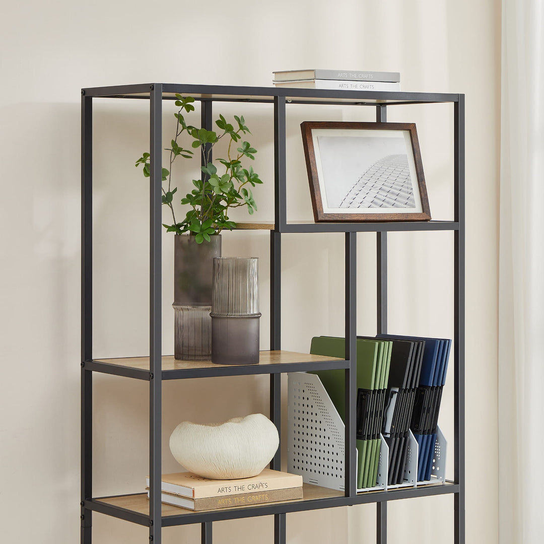 Bogreol med 6 hylder – sonoma, loft stil
