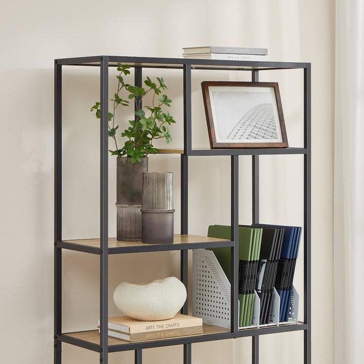 Bogreol med 6 hylder – sonoma, loft stil