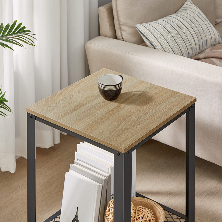 Sofabord / natbord i industriel stil, 45 x 45 x 55 cm