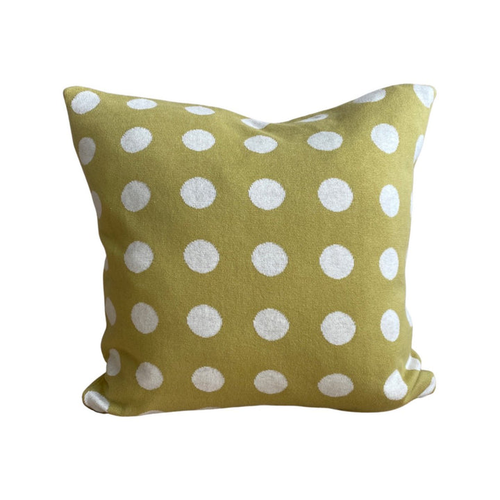 Astrid Pillow-Cover Olive, Soft Jacquard strikket bomuld