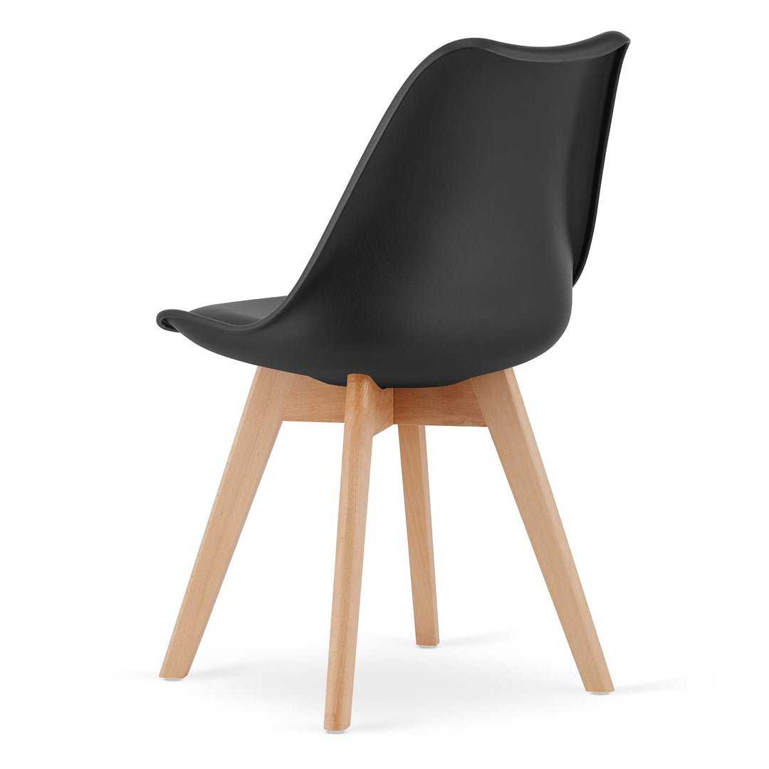 NP bord 120x80cm Artisan sorte ben + 4 MARK stole sorte naturben