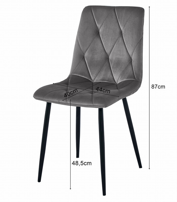 Sæt med NP bord 120x80cm Craft Black + 4 LIBRA sorte stole
