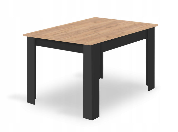 Sæt med NP bord 120x80cm Craft Black + 4 LIBRA sorte stole