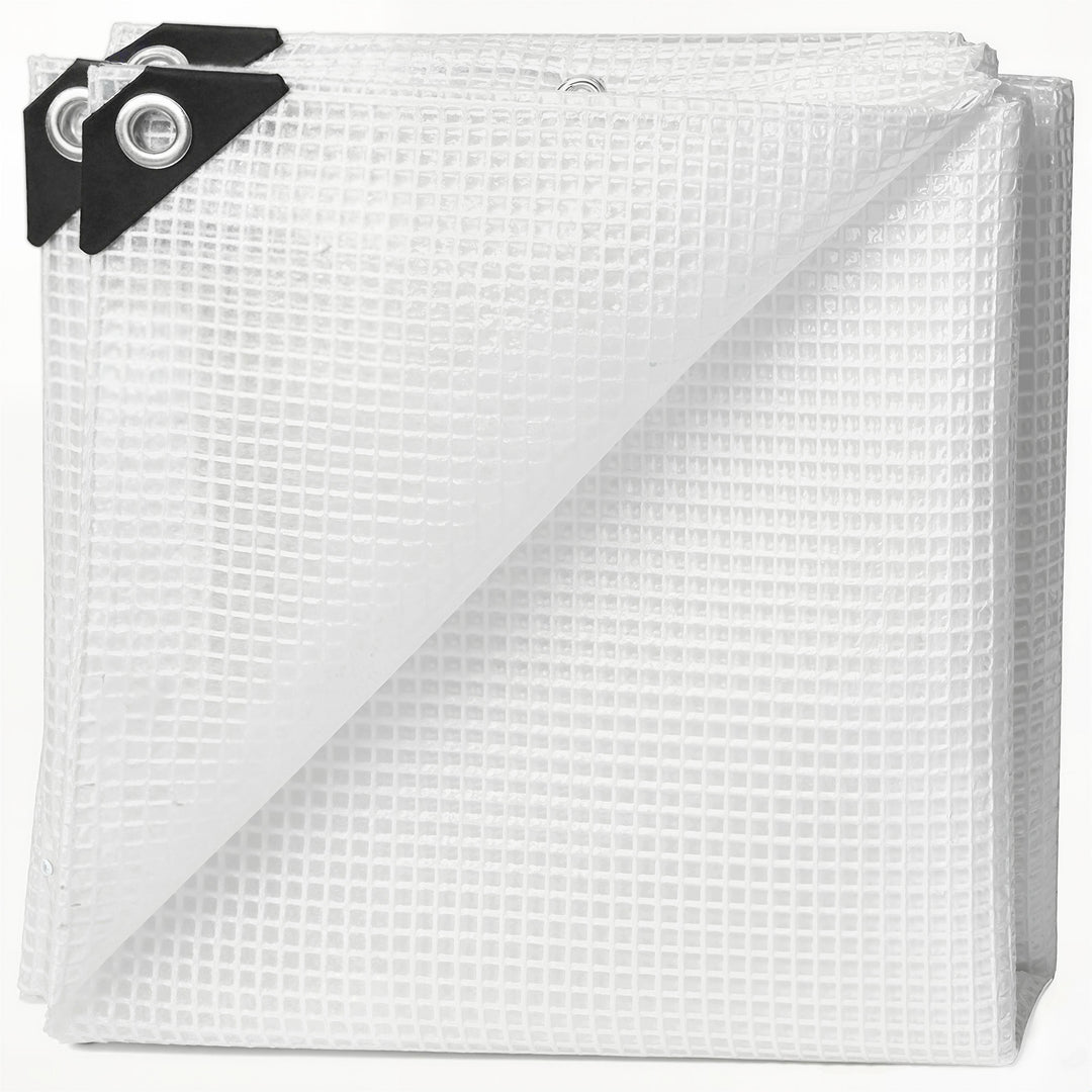 Vandtæt presenning, 4 x 6 m, 140 g/m², robust vævet presenning, hvid