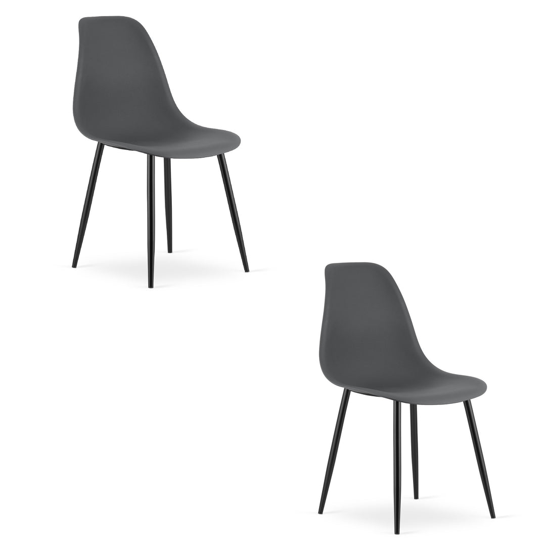 Moderne skrivebordsstol – WAT | mørkegrå | skandinavisk design, 2 styks