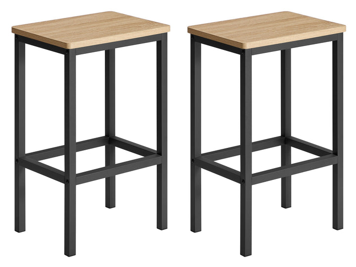 2 styks barstole – sonoma eg / sort | loftstil