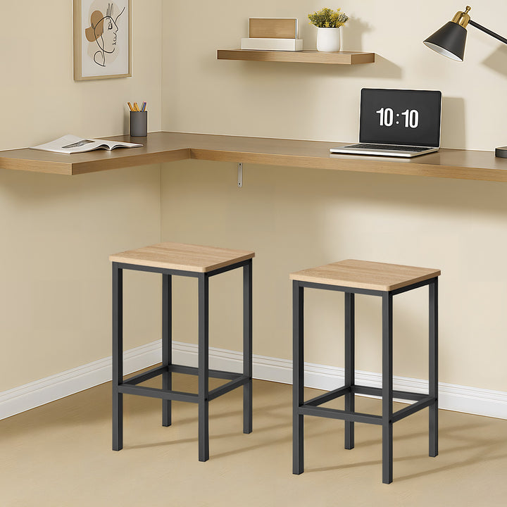 2 styks barstole – sonoma eg / sort | loftstil