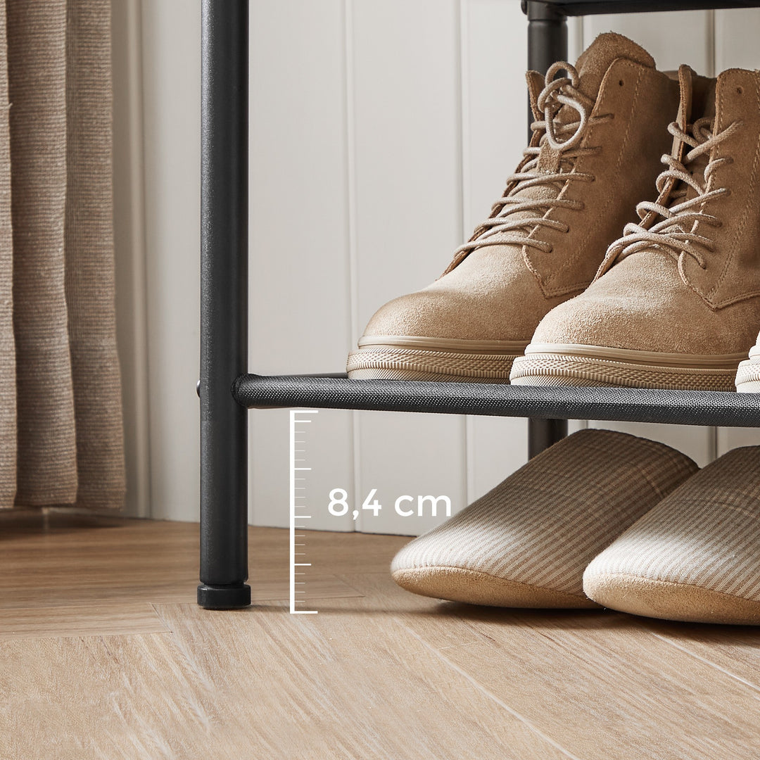 Loft style skoreol – sonoma eg / sort | praktisk og pladsbesparende