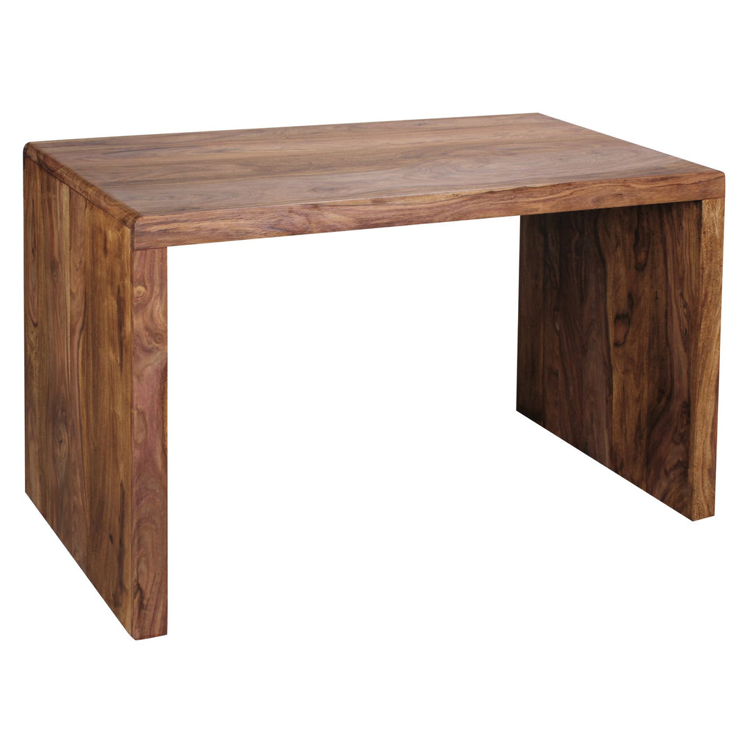BOHA computerbord / skrivebord i massivt træ, 120 cm bredt, ægte træ, designer-bord til kontor, landlig stil