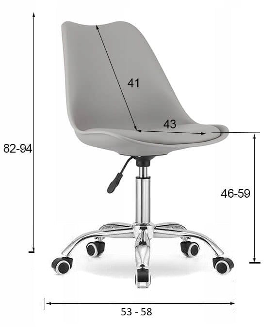 OSKAR PRINT kontorstol – ergonomisk komfort i stilrent design (grå)