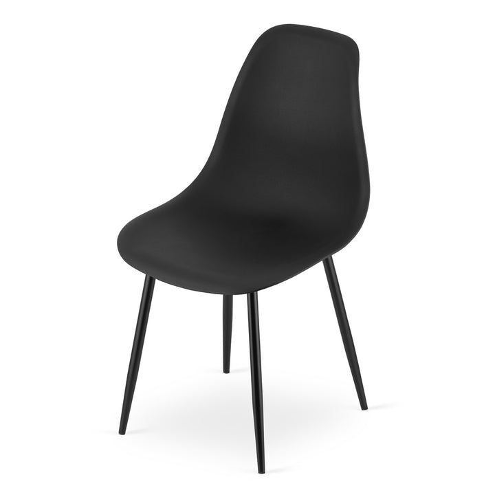 Sæt med NP bord 120x80cm Artisan sorte ben + 4 WAT sorte stole / sorte ben