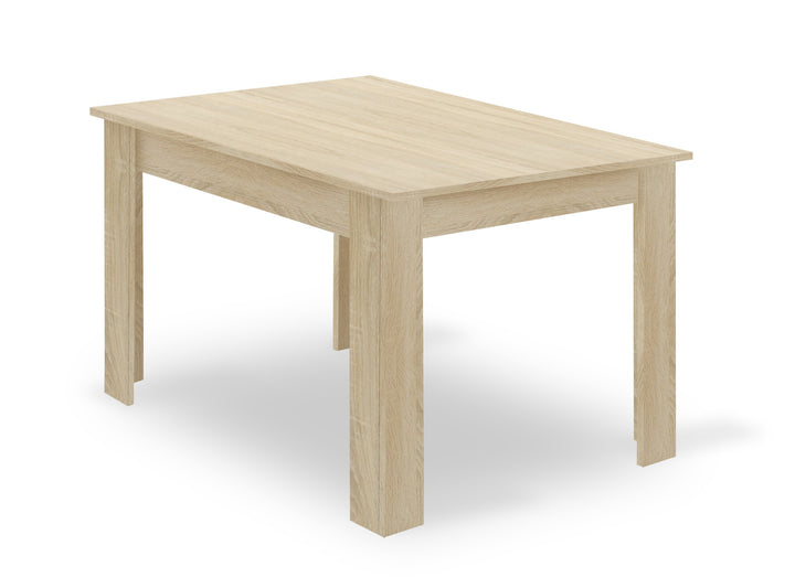 Sæt: NP Bord 120x80cm Sonoma Eg + 4 WAT Stole Hvide / Naturlige Ben