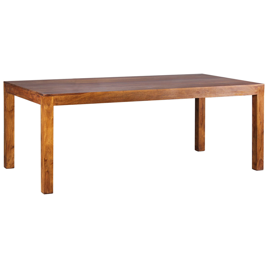 Spisebord, 200x100x76 cm, massivt træ tidløst, rektangulært køkkenbord, træ