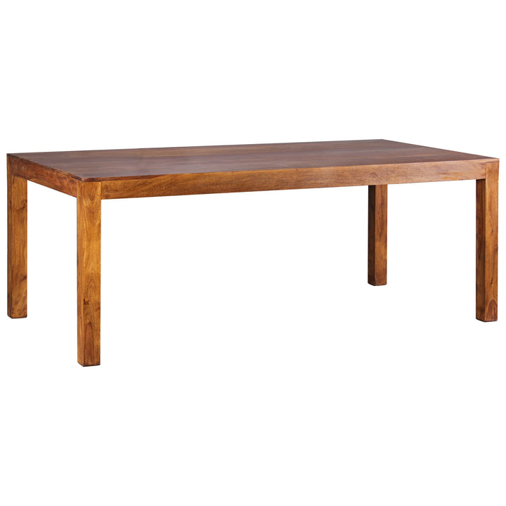 Spisebord, 200x100x76 cm, massivt træ tidløst, rektangulært køkkenbord, træ