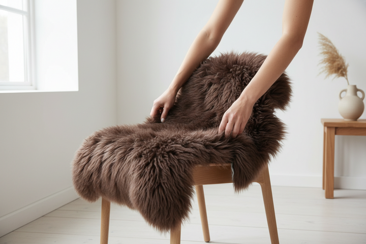 Lammeskind, brun, 50x85 cm