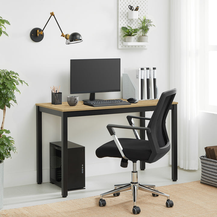 Spisebord / skrivebord 120 x 60 cm – TESSA ARTISAN med sorte ben