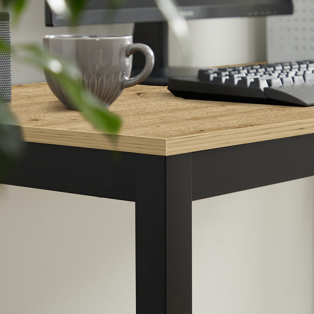 Spisebord / skrivebord 120 x 60 cm – TESSA ARTISAN med sorte ben