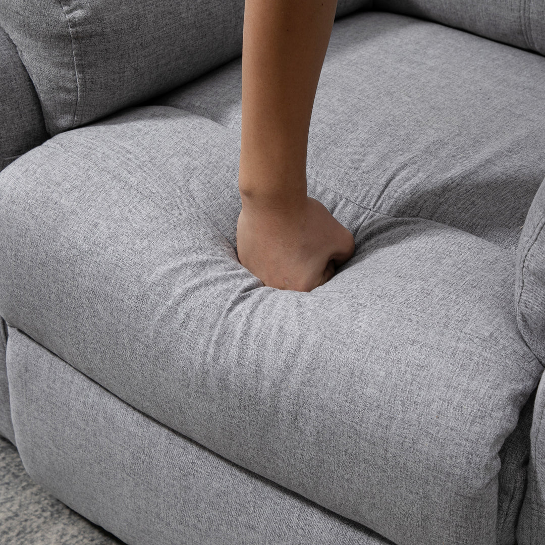 Elektrisk lænestol med ståhjælp, lænefunktion, fjernbetjening, pocketfjederkerne, op til 120 kg, grå