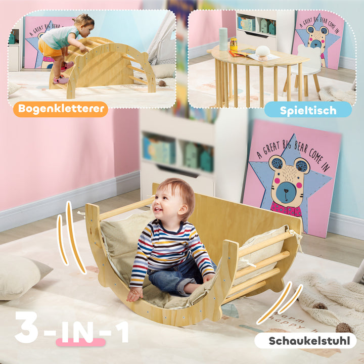 Klatrebue, vippe, stige, gynge med hynde, for 1,5-4 år, op til 50 kg