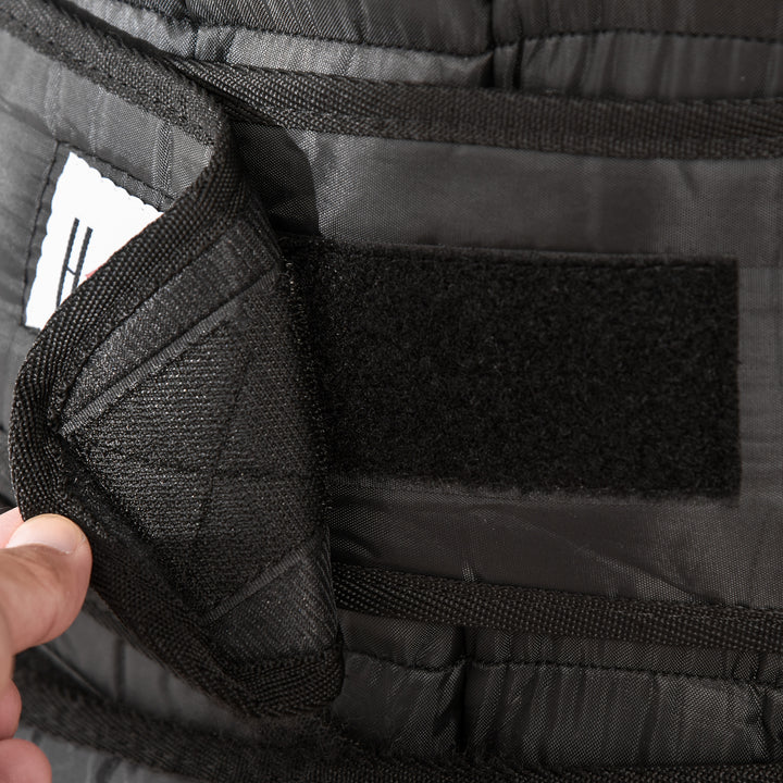 30 Kg vægtvest træningsvest med 35 vægtposer justerbar styrketræning fitness oxford metal sort 60 x 50 cm