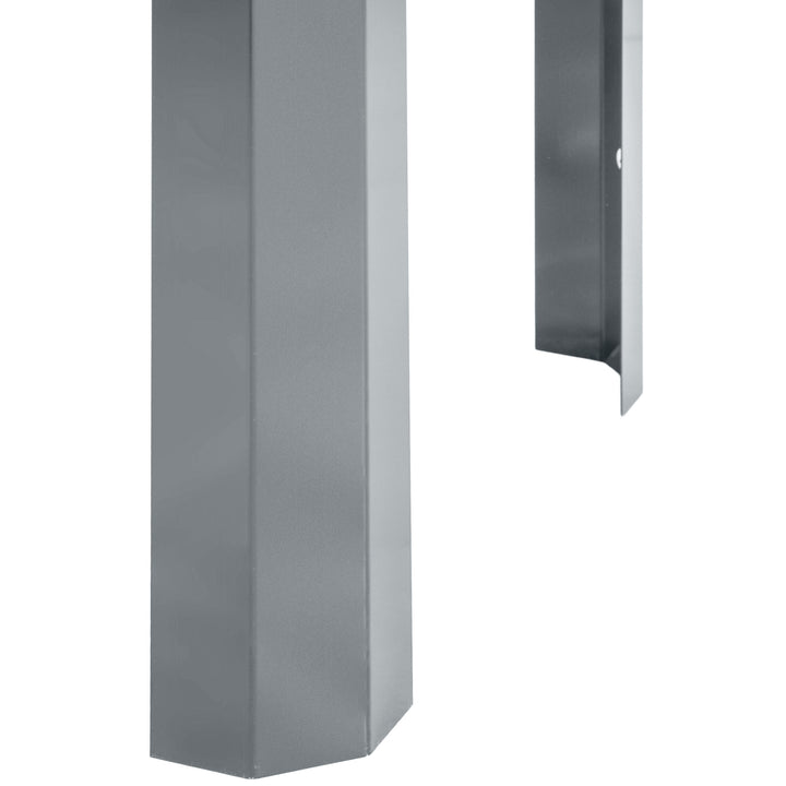 Højbed plantekasse vejrbestandig 100 cm x 45 cm x 80 cm sølv