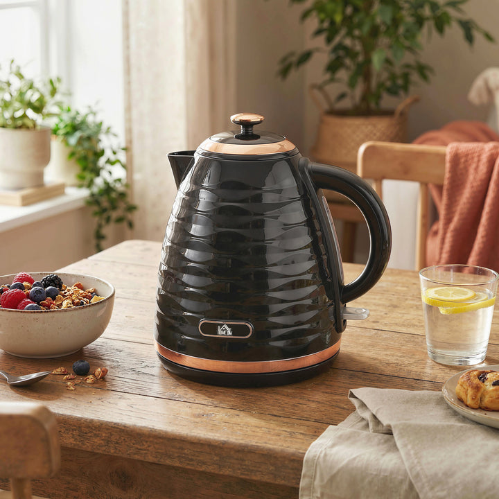 Elkedel, 1,7 l, 2,2 kW, hurtigkogningsfunktion med aftageligt, vaskbart antikalkfilter