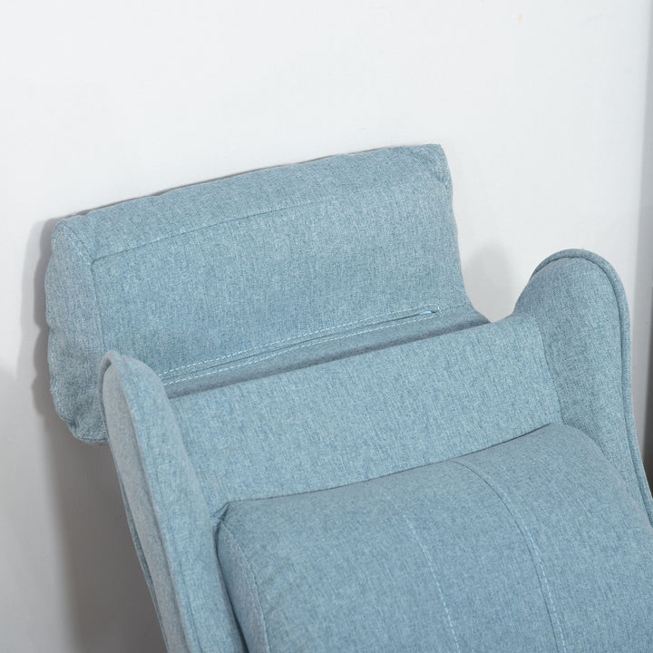 Børnesofa, børnelænestol med fodstøtte, armlæn, justerbar ryglæn, lænestol, børnesofa, stol, dagseng, børnesofa til 3-5-årige drenge og piger, blå