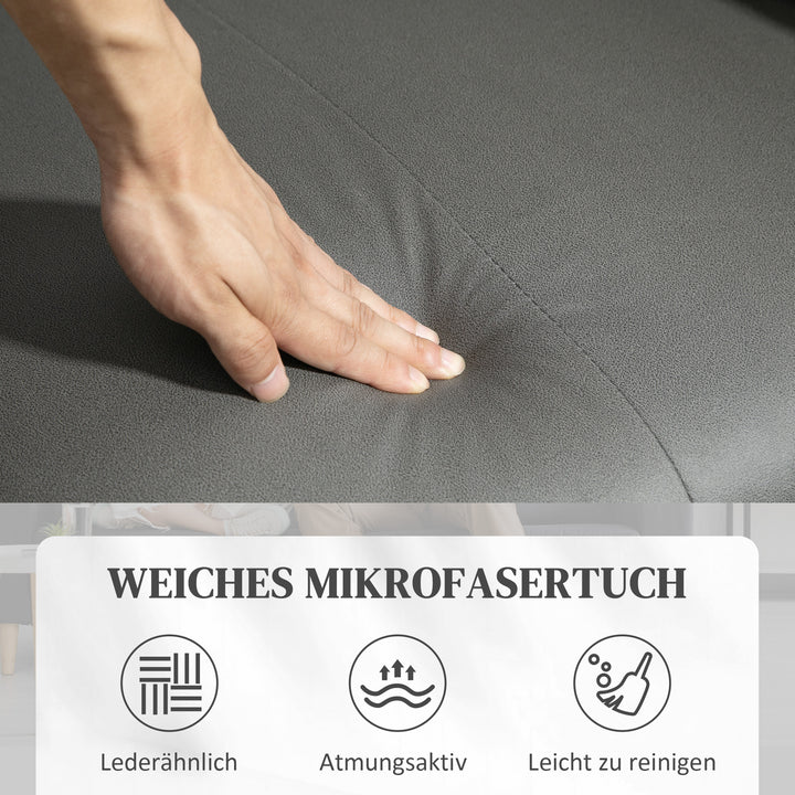 Lænestol med pocketfjeder og justerbar fodstøtte, sidelommer, til stue, soveværelse, lysegrå