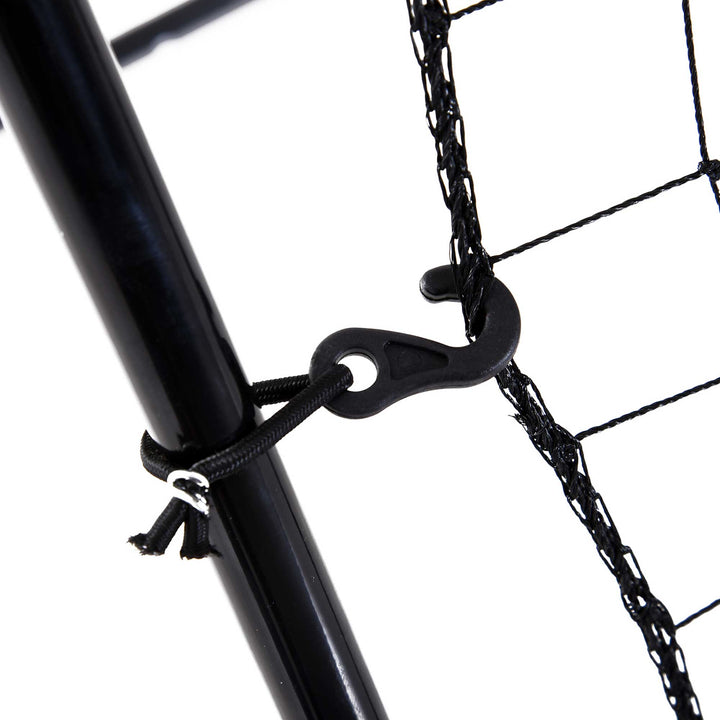 Baseball rebound net, vejrbestandigt, metalramme, grøn hitting zone, 174h x 123b x 90d cm