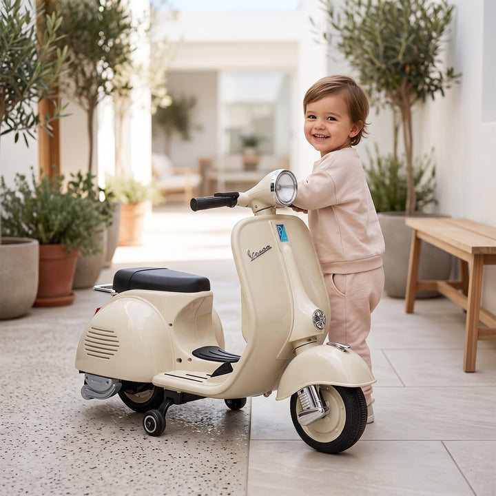 Elmotorcykel til børn VESPA 6V Elmotorcykel Lithiumbatteri Hvid