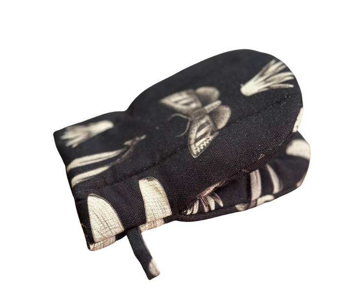 Lille ovnhandske med dobbelt uldfyld, 100% bomuld, Seeds Carbon kollektion