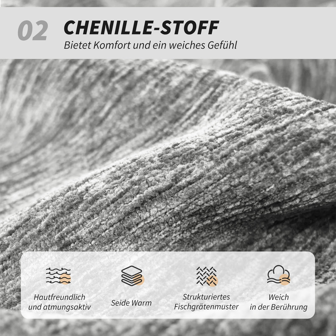Polstret stol, drejelig polstret kontorstol med blødt stofbetræk, højdejusterbar, stålben, grå