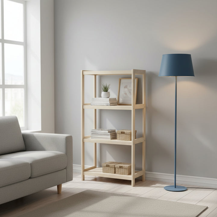Bogreol i bøgetræ STRONG, 4 hylder, 133x70x38 cm