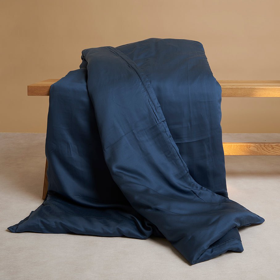 Børn - TENCEL™ Satin Dynebetræk Mørkeblå
