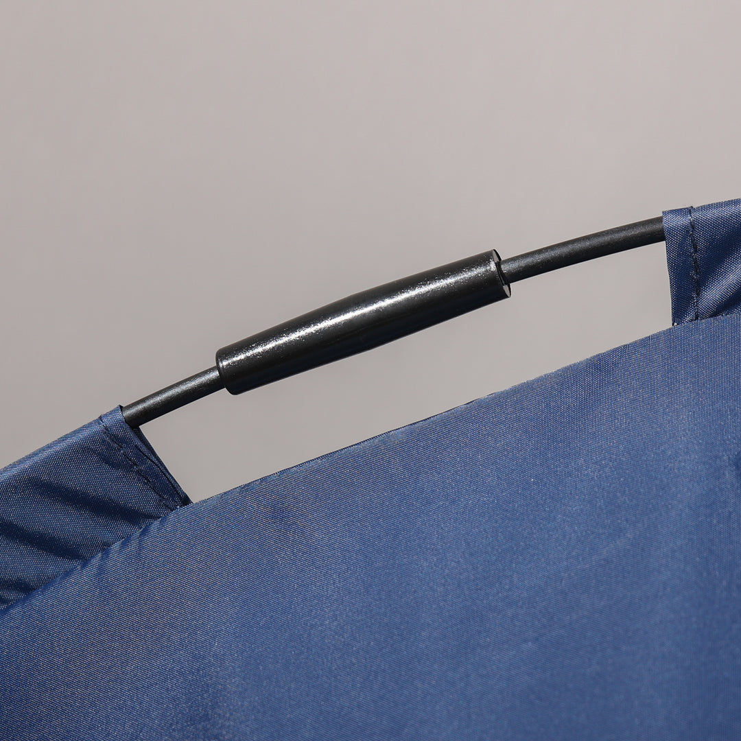 Kæledyrsseng med baldakin, hundeseng, sammenklappelig, vejrbestandig, blå