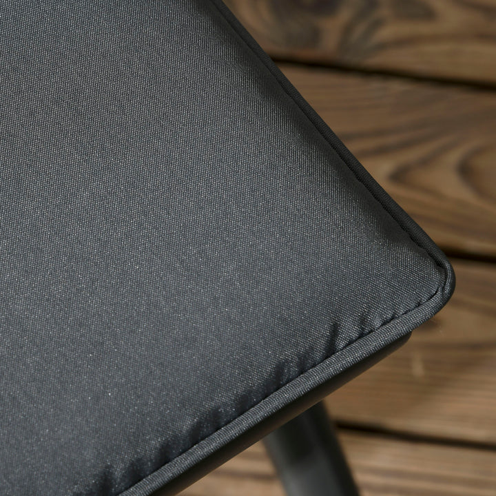 Havemøbelsæt med 5 dele, vejrbestandigt, 80 cm x 80 cm x 75 cm, mørkegrå