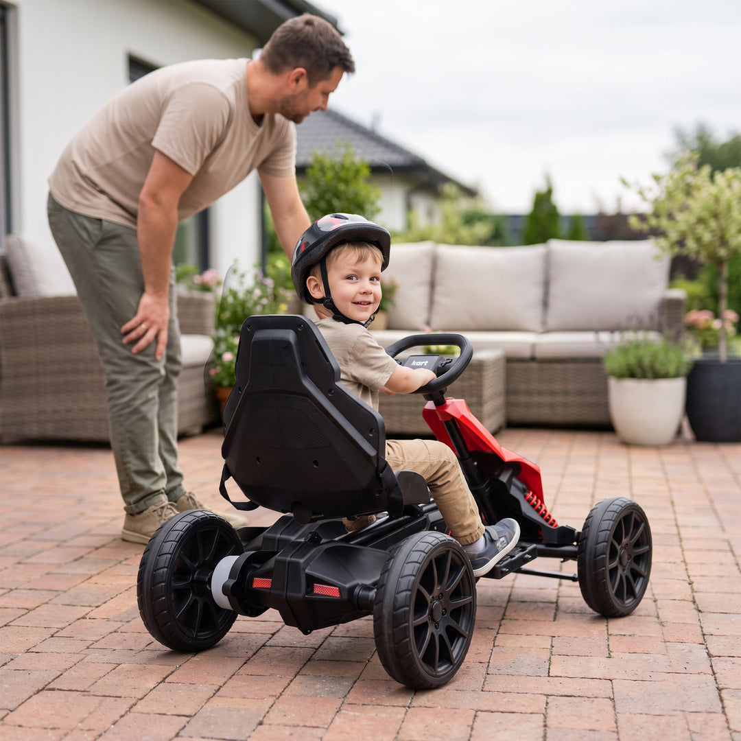 Elektrisk gokart til børn 12V 3-5 km/t gokart til 3-8-årige, rød