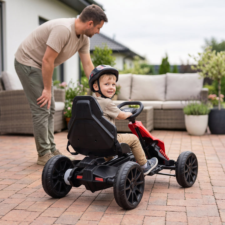 Elektrisk gokart til børn 12V 3-5 km/t gokart til 3-8-årige, rød